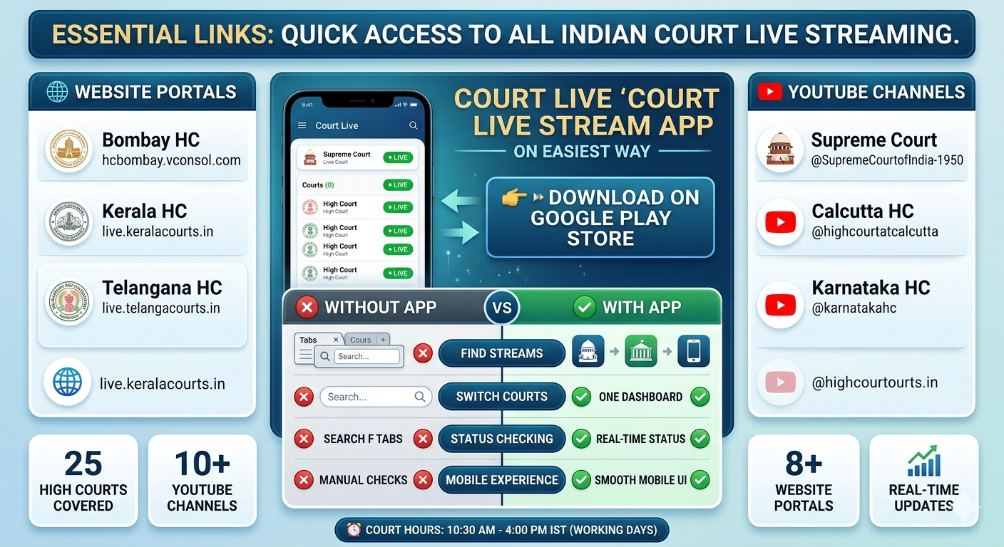 Essential Links – Quick Access to All Court Live Streaming Portals